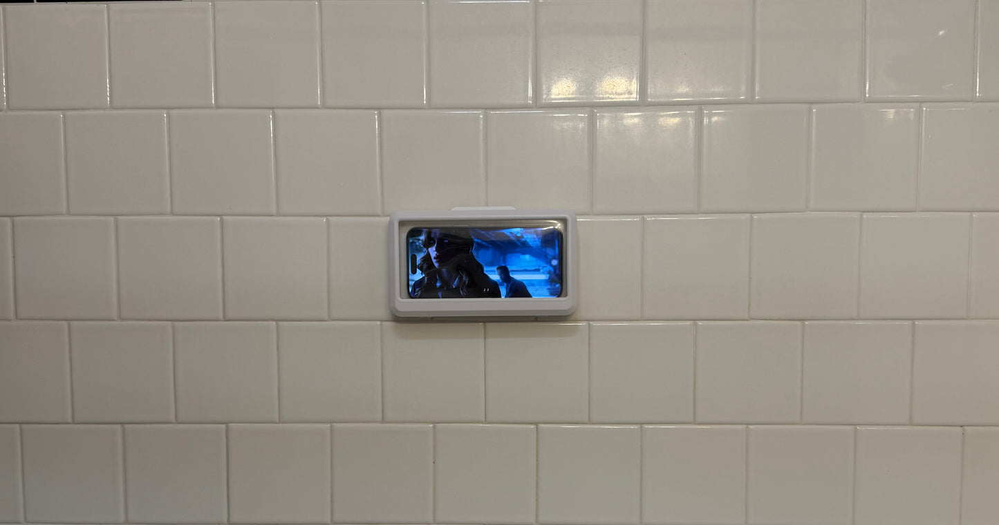 Bathroom Phone Holder – Waterproof Wall Mount with Touch Screen Access