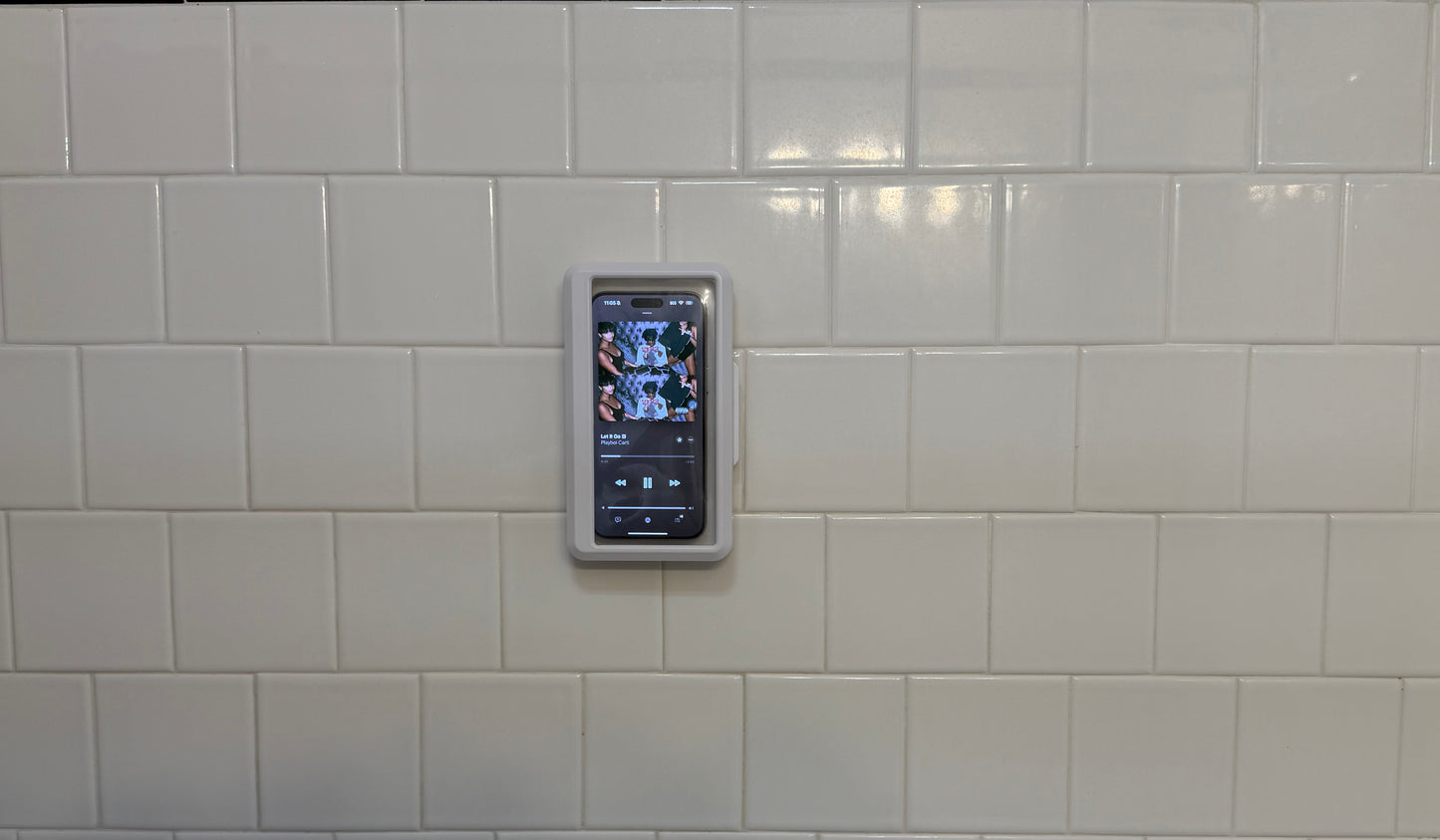 Bathroom Phone Holder – Waterproof Wall Mount with Touch Screen Access
