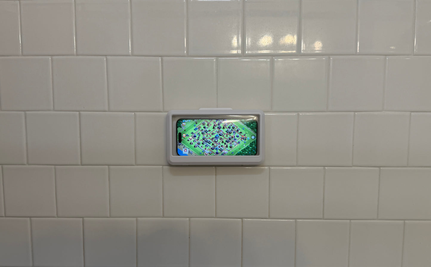 Bathroom Phone Holder – Waterproof Wall Mount with Touch Screen Access