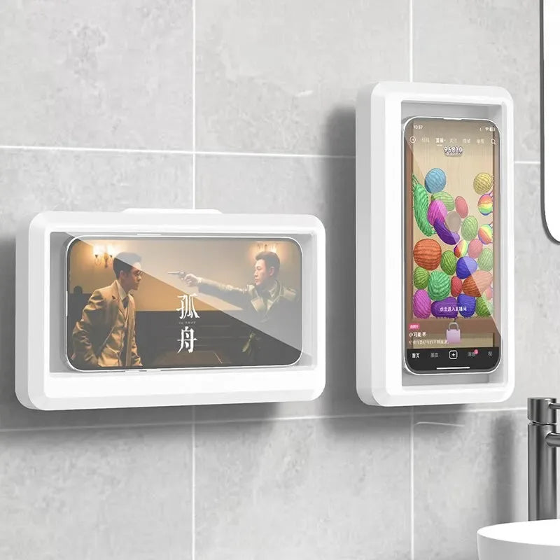 Bathroom Phone Holder – Waterproof Wall Mount with Touch Screen Access